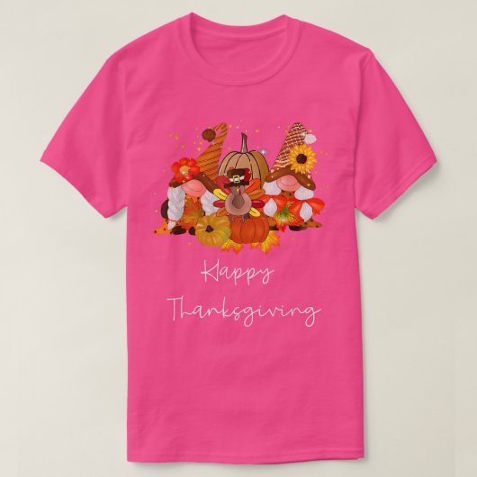 Happy Thanksgiving Gnomes T-shirt (Design voorkant)