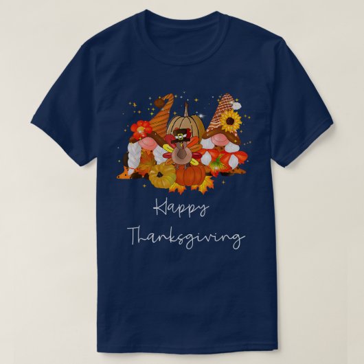 Happy Thanksgiving Gnomes T-shirt (Design voorkant)