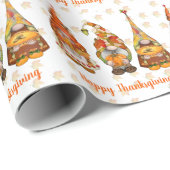 Happy Thanksgiving Gnomies Cadeaupapier (Rol Hoek)