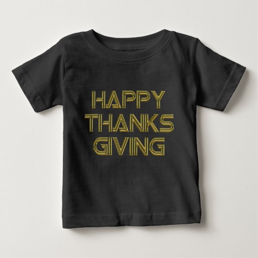 Happy Thanksgiving Gold Typografie White Elegant (Voorkant)
