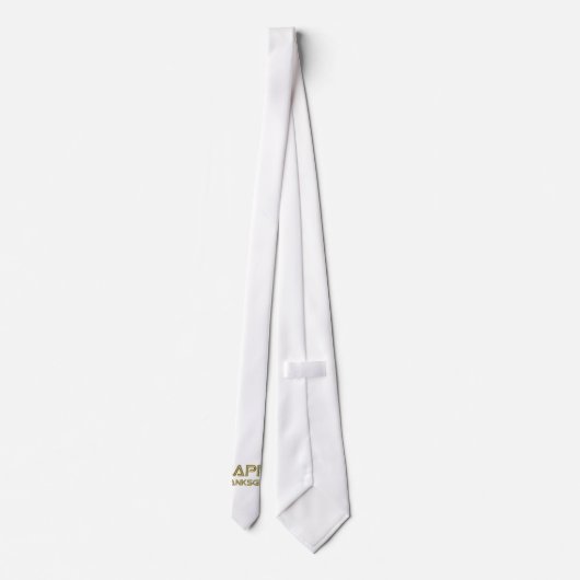 Happy Thanksgiving Gold Typografie White Elegant Stropdas (Achterkant)