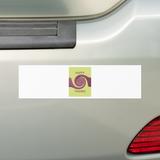 Happy Thanksgiving Golden Yellow whirl design.png Bumpersticker (Op auto)
