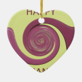 Happy Thanksgiving Golden Yellow whirl design.png Keramisch Ornament (Voorkant)
