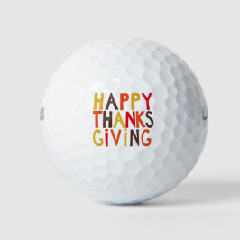 Happy Thanksgiving Golf Ball Golfballen