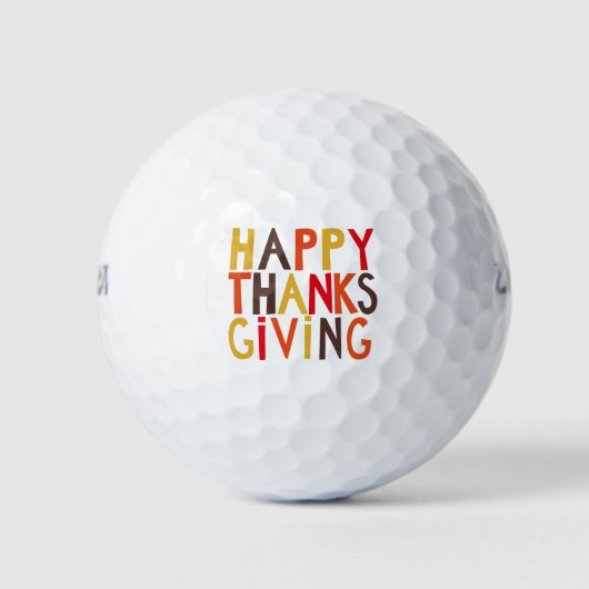 Happy Thanksgiving Golf Ball Golfballen (Voorkant)