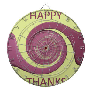 Happy Thanksgiving Goud Gele wervel ontwerp.png Dartbord
