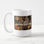 Happy Thanksgiving Gourds op Rustic Wood Koffiemok (Links)