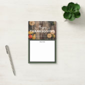 Happy Thanksgiving Gourds op Rustic Wood Post-it® Notes (Kantoor)