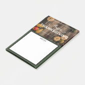 Happy Thanksgiving Gourds op Rustic Wood Post-it® Notes (Schuin)