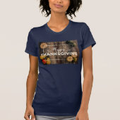 Happy Thanksgiving Gourds op Rustic Wood T-shirt (Voorkant)
