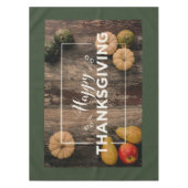 Happy Thanksgiving Gourds op Rustic Wood Tafelkleed (Voorkant)