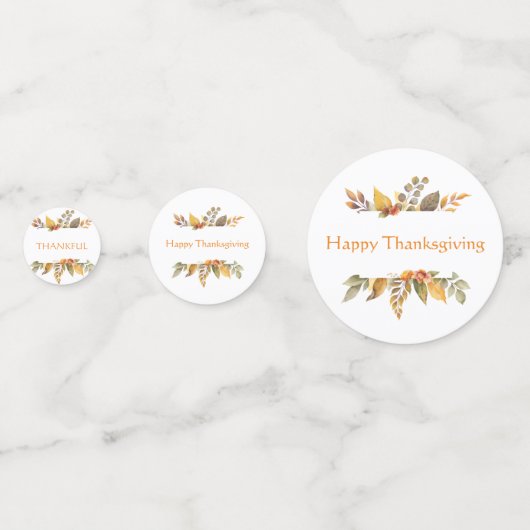 Happy Thanksgiving Grateful Bless Confetti (Voorkanten)