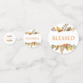 Happy Thanksgiving Grateful Bless Confetti (Achterkanten)