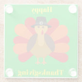 Happy Thanksgiving Green Onderzetter (Achterkant)