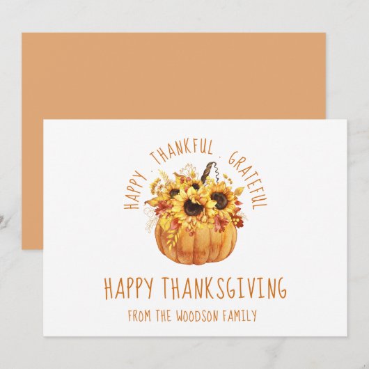 Happy Thanksgiving Greeting (Voorkant / Achterkant)