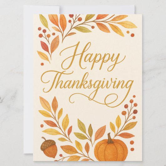 Happy Thanksgiving Greeting Card Feestdagenkaart (Voorkant)
