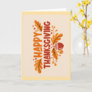 Happy Thanksgiving Greeting Card Kaart