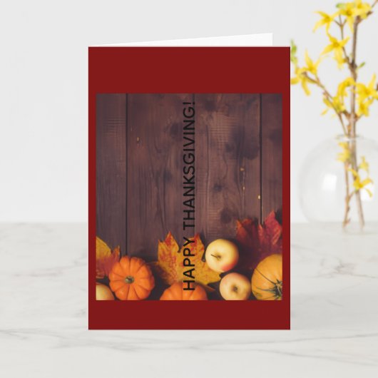 Happy Thanksgiving Greeting Card Kaart (Gele Bloem)