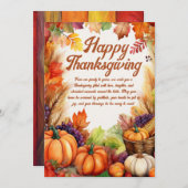 Happy Thanksgiving Greeting Feestdagenkaart (Voorkant / Achterkant)