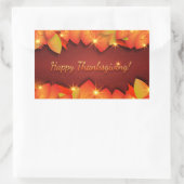 Happy Thanksgiving Greetings Rechthoekige Sticker (Tas)