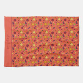 Happy thanksgiving groentepatroon sinaasappel theedoek (Horizontaal)