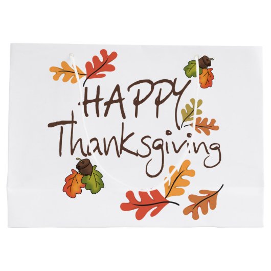 Happy Thanksgiving Groot Cadeauzakje (Achterkant)