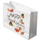 Happy Thanksgiving Groot Cadeauzakje (Voorkant Gekanteld)