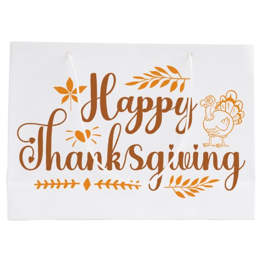 Happy Thanksgiving Groot Cadeauzakje (Achterkant)