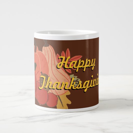 Happy Thanksgiving Grote Koffiekop (Voorkant)