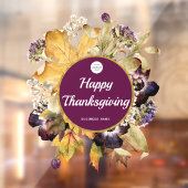 Happy Thanksgiving grote winkelvensterkletjes Raamsticker (Vel 2)