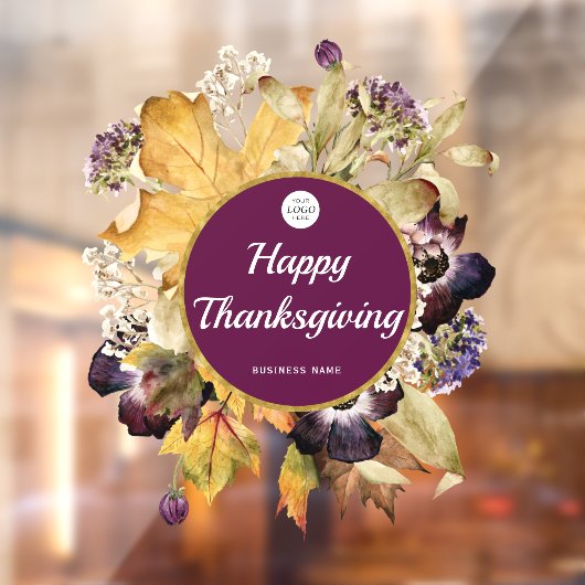 Happy Thanksgiving grote winkelvensterkletjes Raamsticker (Vel 2)