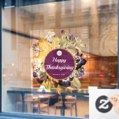 Happy Thanksgiving grote winkelvensterkletjes Raamsticker (Cafe Raam)