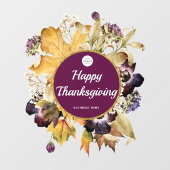 Happy Thanksgiving grote winkelvensterkletjes Raamsticker (Vel)