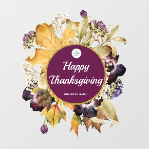 Happy Thanksgiving grote winkelvensterkletjes Raamsticker