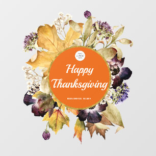 Happy Thanksgiving grote winkelvensterkletjes Raamsticker
