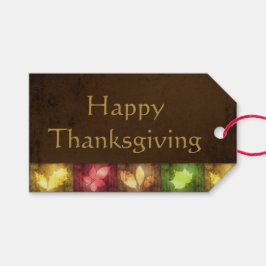 Happy Thanksgiving Grunge Leaves Cadeaulabel