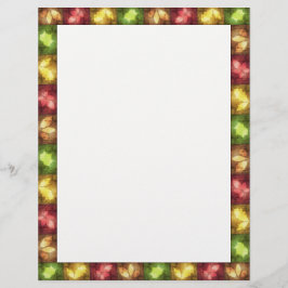 Happy Thanksgiving Grunge Leaves - Letterhead