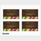 Happy Thanksgiving Grunge Leaves Rechthoekige Sticker (Vel)