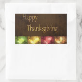 Happy Thanksgiving Grunge Leaves Rechthoekige Sticker (Tas)