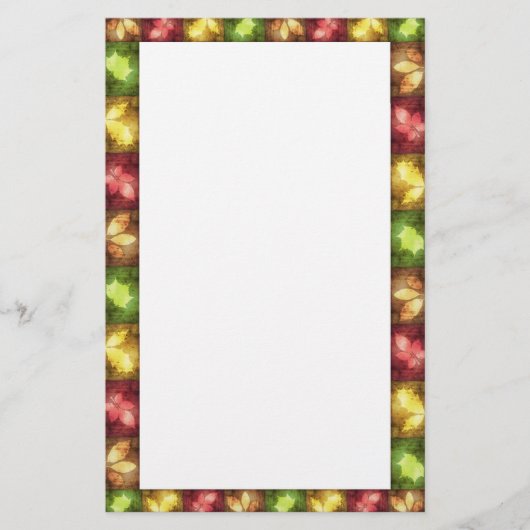 Happy Thanksgiving Grunge Leaves - Stationery Briefpapier (Voorkant)