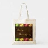 Happy Thanksgiving Grunge Leaves Tote Bag (Achterkant)