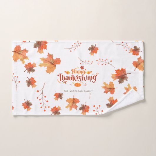 Happy Thanksgiving Handdoek (Handdoek)