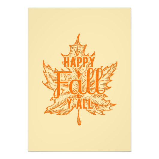 Happy Thanksgiving Happy Herfst Yall Foto Afdruk (Voorkant)