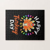 Happy Thanksgiving Happy Turkije Dag Legpuzzel (Horizontaal)
