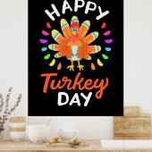 Happy Thanksgiving Happy Turkije Dag Poster (Keuken)