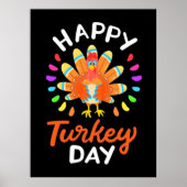 Happy Thanksgiving Happy Turkije Dag Poster (Voorkant)