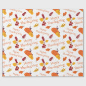 Happy Thanksgiving Harvest Blessings Cosy Pumpkins Cadeaupapier (Vlak)
