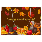 Happy Thanksgiving Harvest - Turkije en groenten Groot Cadeauzakje (Achterkant)