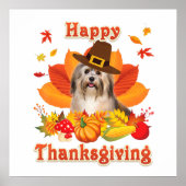 Happy Thanksgiving Havanese Dog Im Thankful Poster (Voorkant)