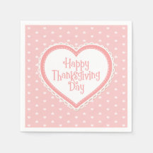 Happy Thanksgiving Heart Lijst | Napkin